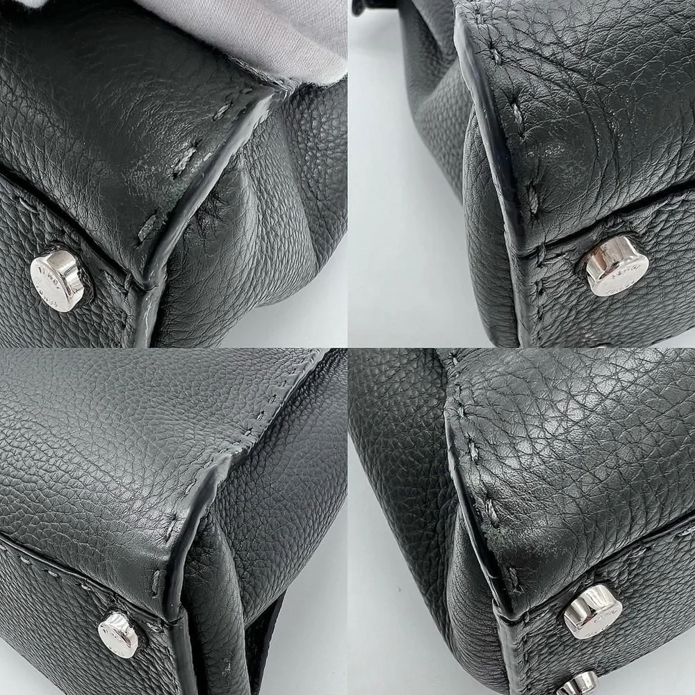 Authentic Fendi Peekaboo Medium Selleria soft Calf leather top handle bag - Picture 6 of 9